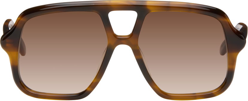 Solglasögon Loewe Loewe Aviator Slim Sunglasses Brun | LW40161UM5452F 840126861211
