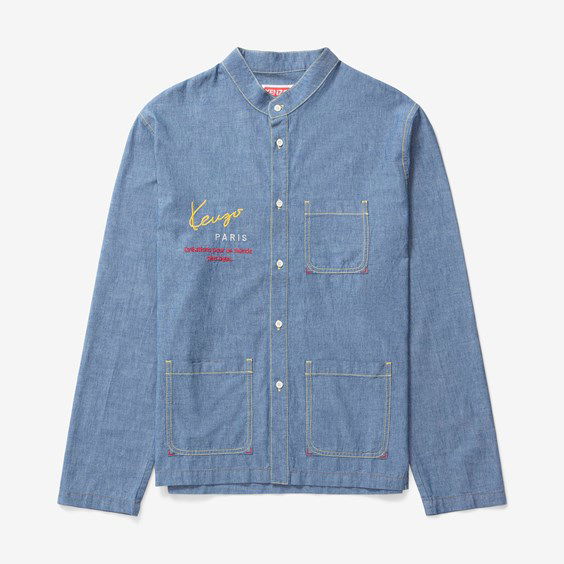 Skjorta KENZO Rinse Chambray Blå | FD65DC4156X1.DM, 0