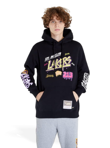 Sweatshirt Mitchell & Ness Slap Sticker Hoodie Svart | FPHD4771-LALYYPPPBLCK