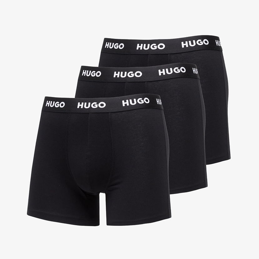Boxare BOSS Logo-Waistband Boxer Briefs 3-Pack Black Svart | 50492348-964