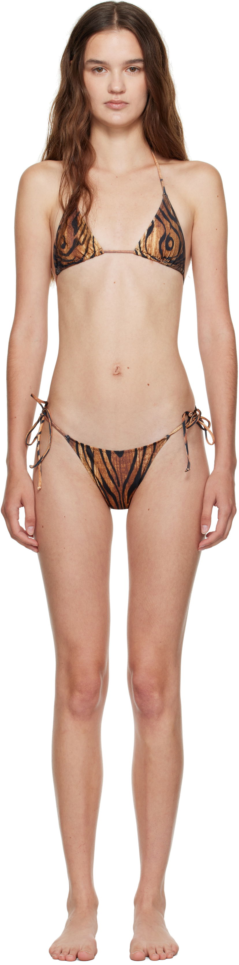Badkläder Jean Paul Gaultier Jean Paul Gaultier 'The Wood' Print Bikini Brun | 25/03-W-BS031-J009P-0060