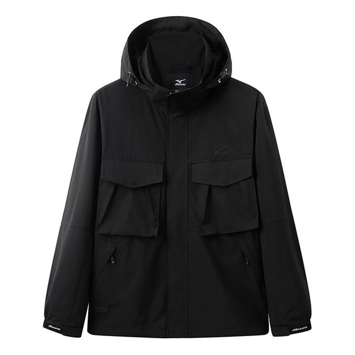Vindjacka Mizuno Waterproof Logo Jacket Svart | A2CE3110