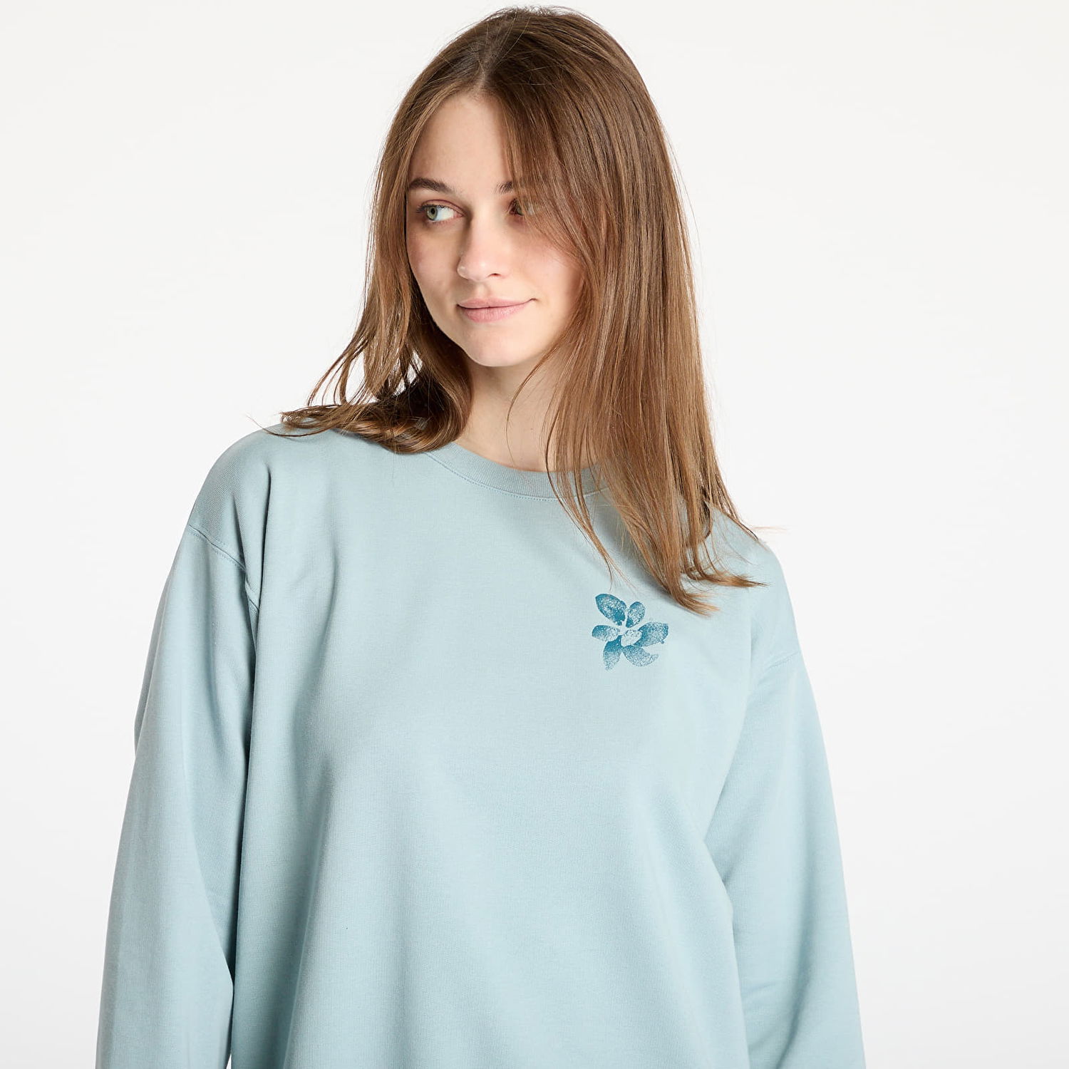 Klä Horsefeathers Horsefeathers Qiana Sweatshirt Turkos | SW933A, 1