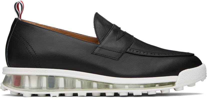 Sneakers och skor Thom Browne Thom Browne Clear Tech Runner Sole Penny Loafers Svart | MFE008B-05584