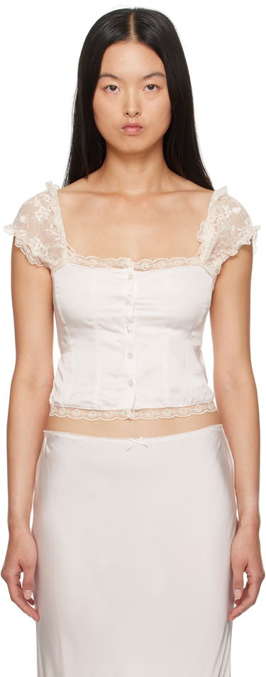 Linne GUIZIO Guizio Kahli Lace Top Vit | F24106W022, 0