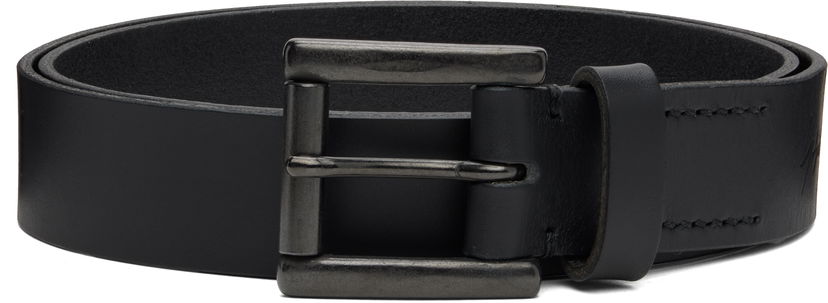 Bälten Yohji Yamamoto YOHJI YAMAMOTO Soft Leather Plain Belt 30mm Svart | HL-F01-766