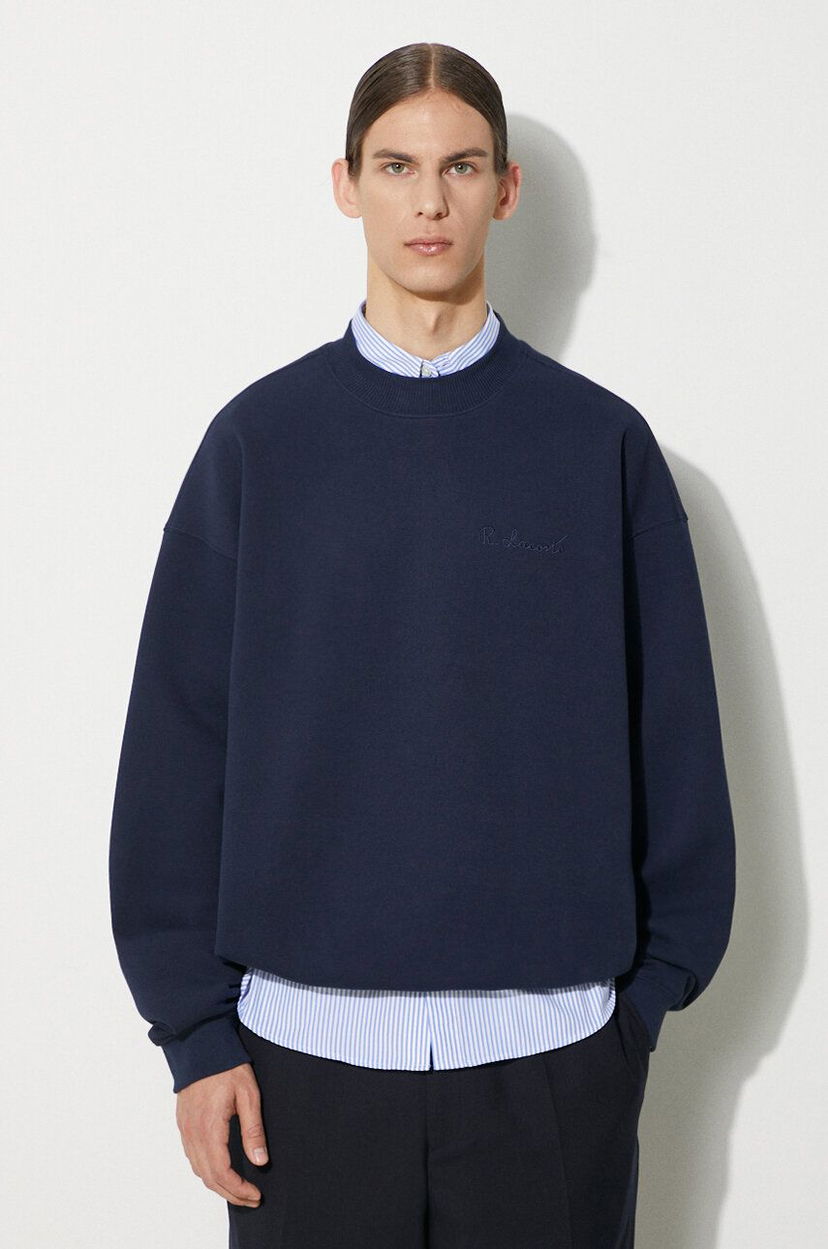 Sweatshirt Lacoste Lacoste Crewneck Sweatshirt Mörkblå | SH7470