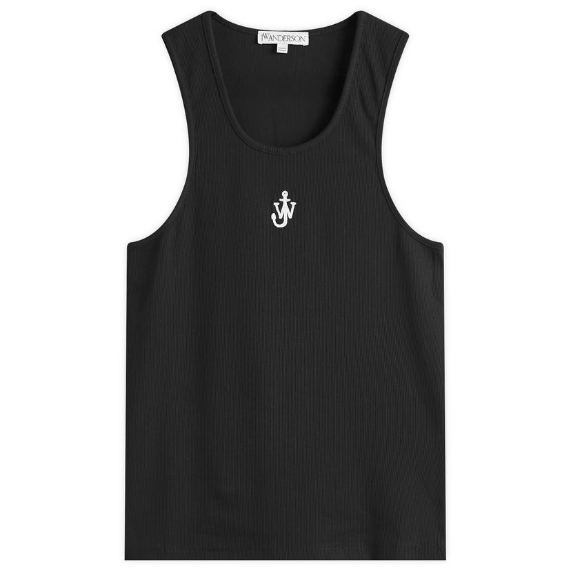 Linne JW Anderson Rib Anchor Embroidery Vest Svart | JO0246-PG1512-999