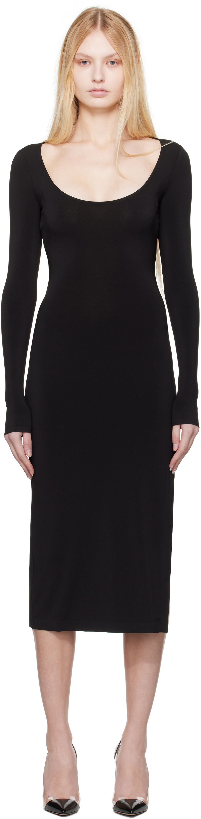 Klä GUIZIO Guizio Sander Midi Dress Svart | H24415K012