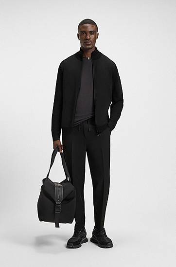 Jacka BOSS Thermoregulating Hybrid Jacket with Zipped Sleeve Pocket Svart | 50541951, 1