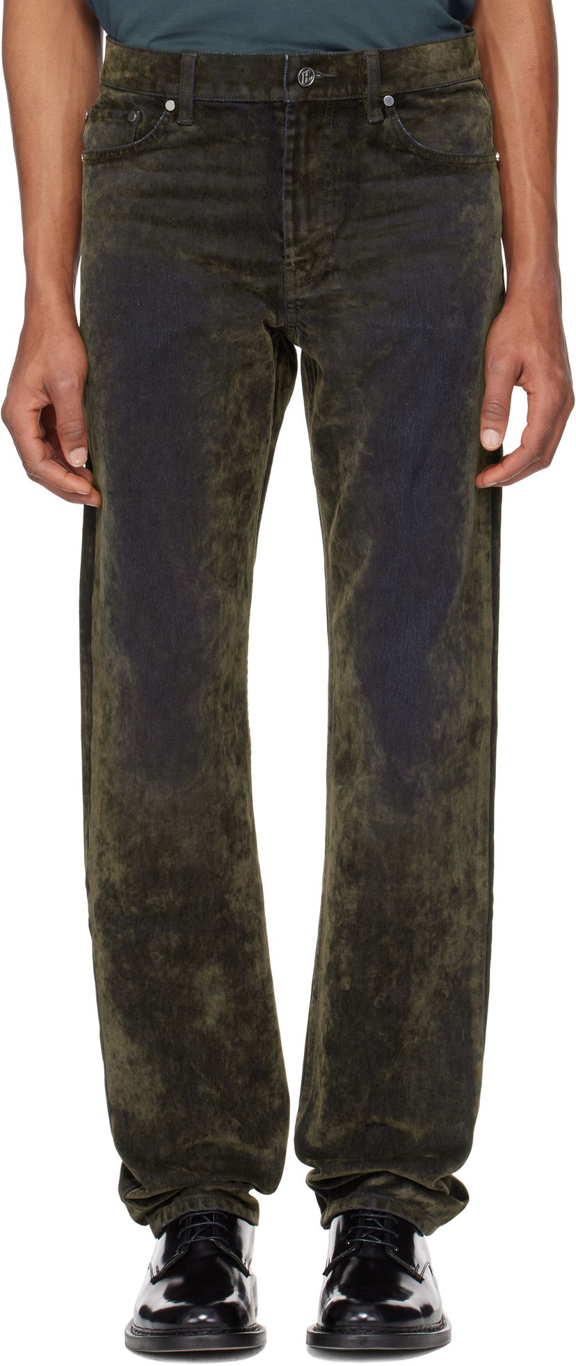 Jeans Helmut Lang Helmut Lang Flocked Jeans Grön | O09DM202