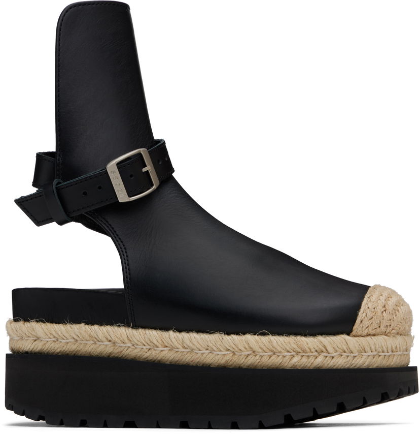Klä sacai sacai Jodphur Espadrille Platform Sandals Svart | 25-07919