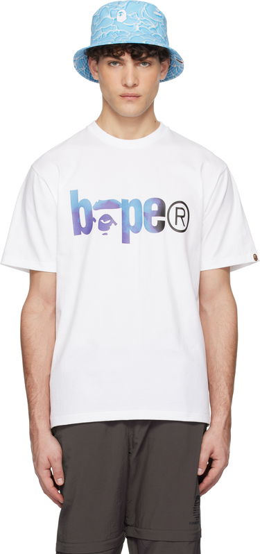 T-shirt BAPE Tie Dye Logo T-shirt Vit | 001TEK801034M, 0