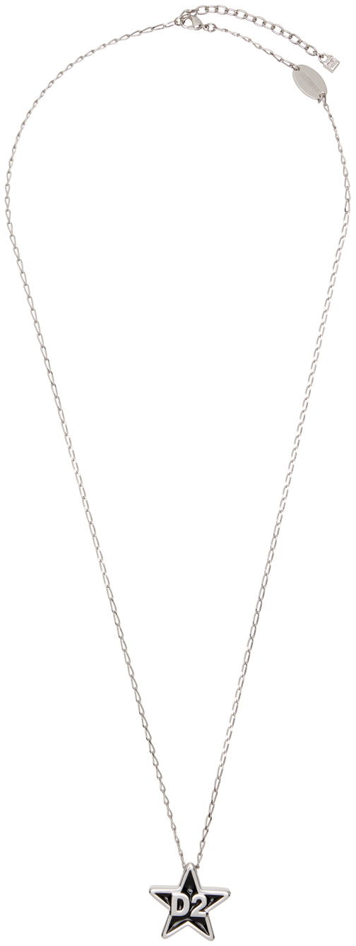 Halsband DSQUARED2 Star Pendant Necklace Vit | NEM0279_89400001_M912