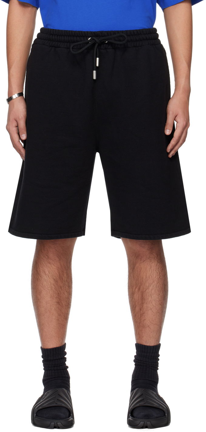 Shorts Off-White Black Cornely Diags Shorts Svart | OMCI013S24FLE0021001