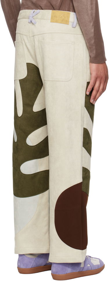 Byxor KidSuper KidSuper Floral Patchwork Trousers Beige | SS25-PT-04, 2