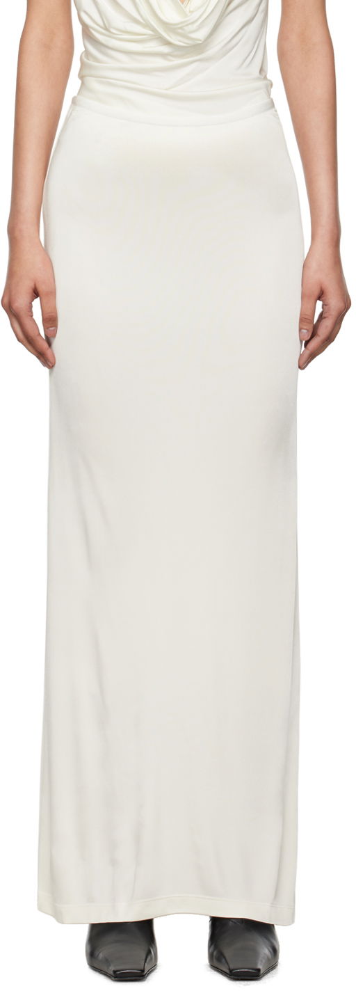 Kjol Helmut Lang Helmut Lang Slit Maxi Skirt Vit | O05HW302
