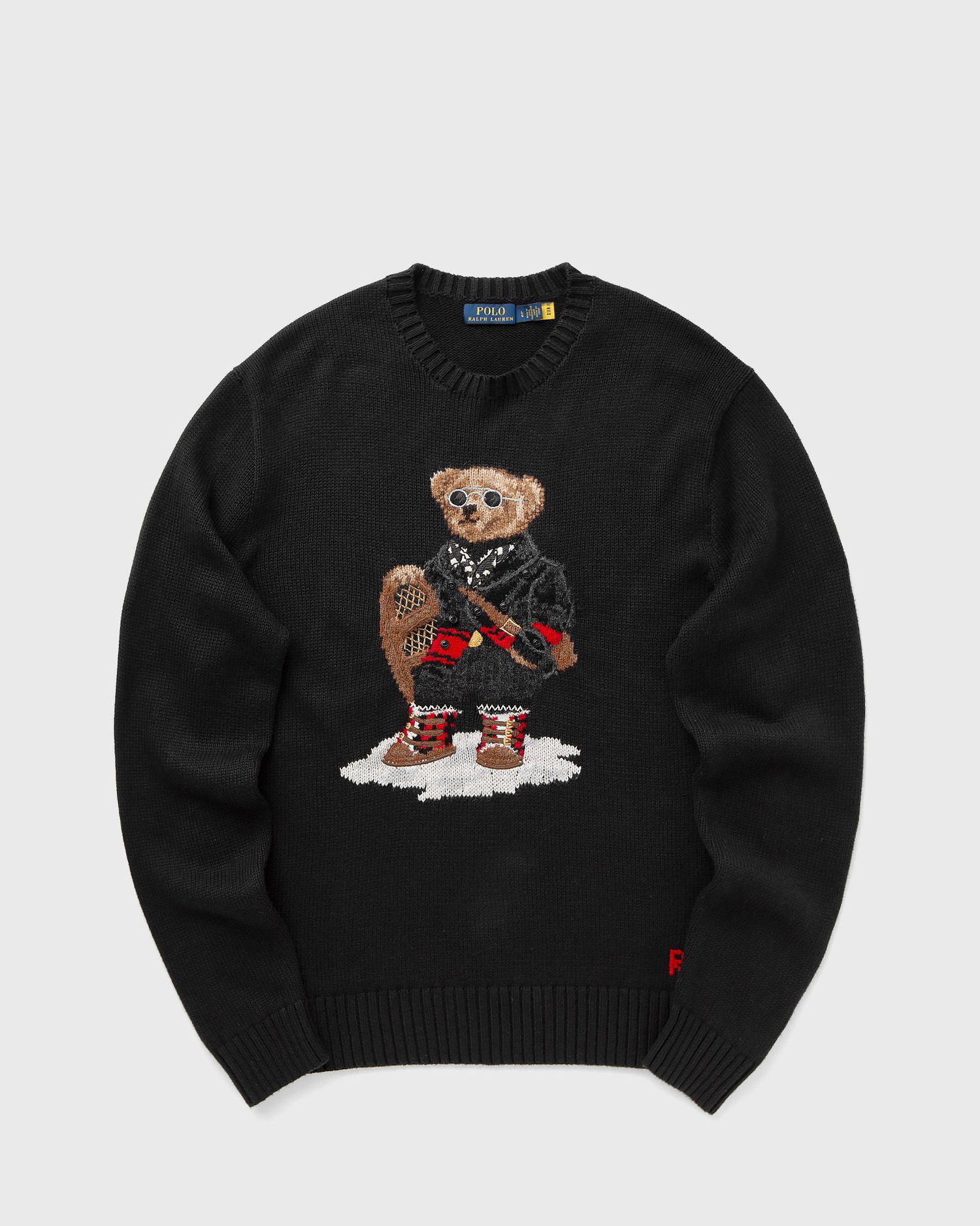 Sweater Polo by Ralph Lauren Polo Bear Snowshoe Knit Crewneck Svart | 710982140001, 0