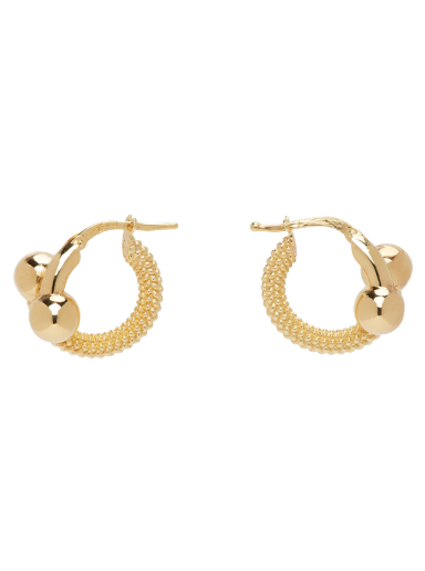 Örhängen Bottega Veneta Intreccio Hoop Earrings Beige | 732124 VAHU0