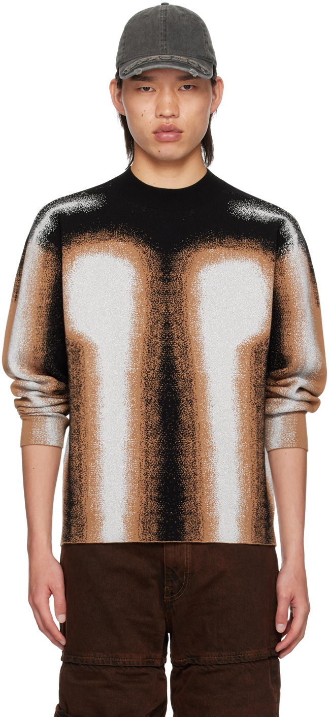 Sweater Y/PROJECT Gradient Crewneck Sweater Svart | 206SW003