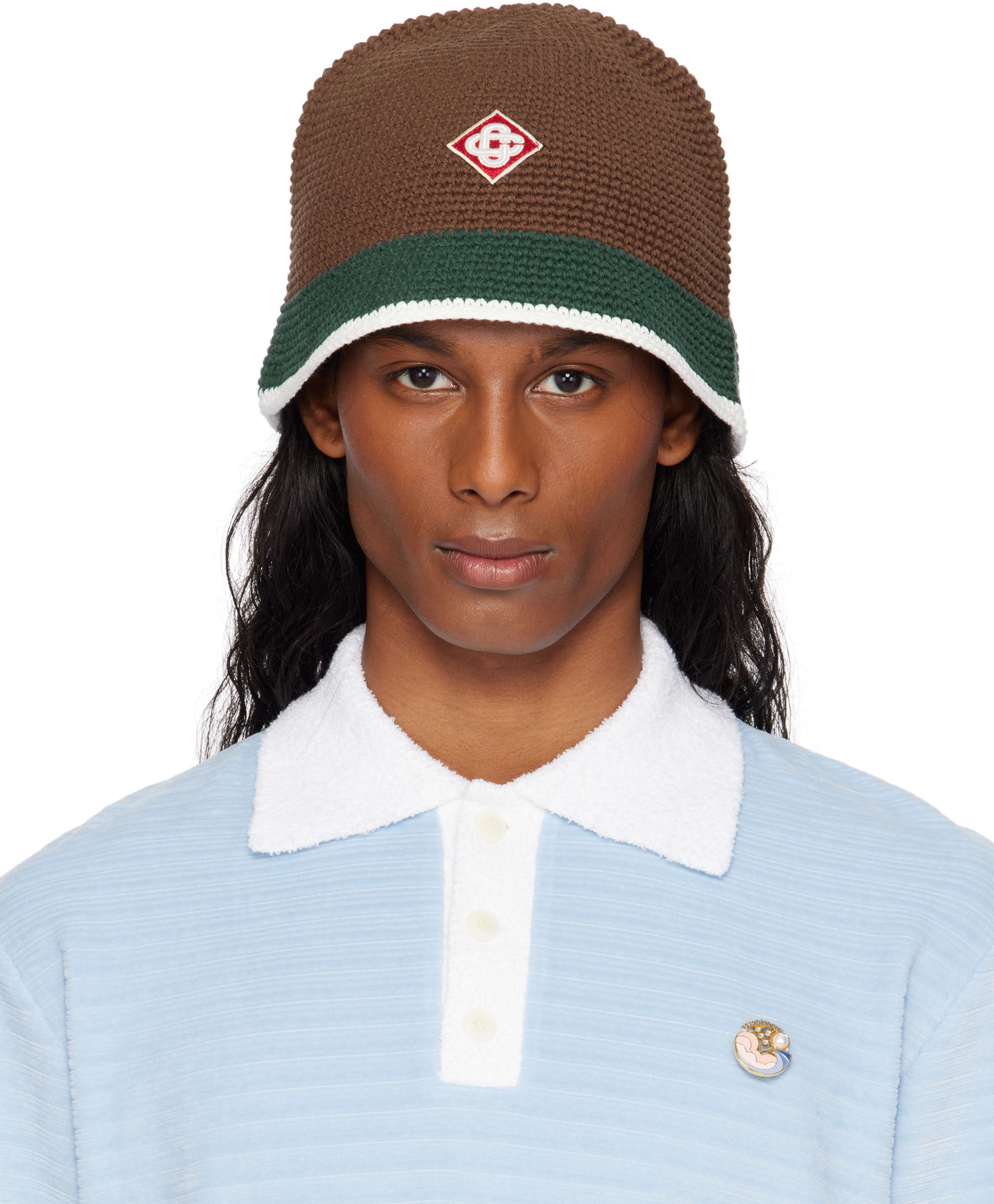 Hatt Casablanca Casablanca Crochet Bucket Hat Brun | AS25-HAT-081-01, 0