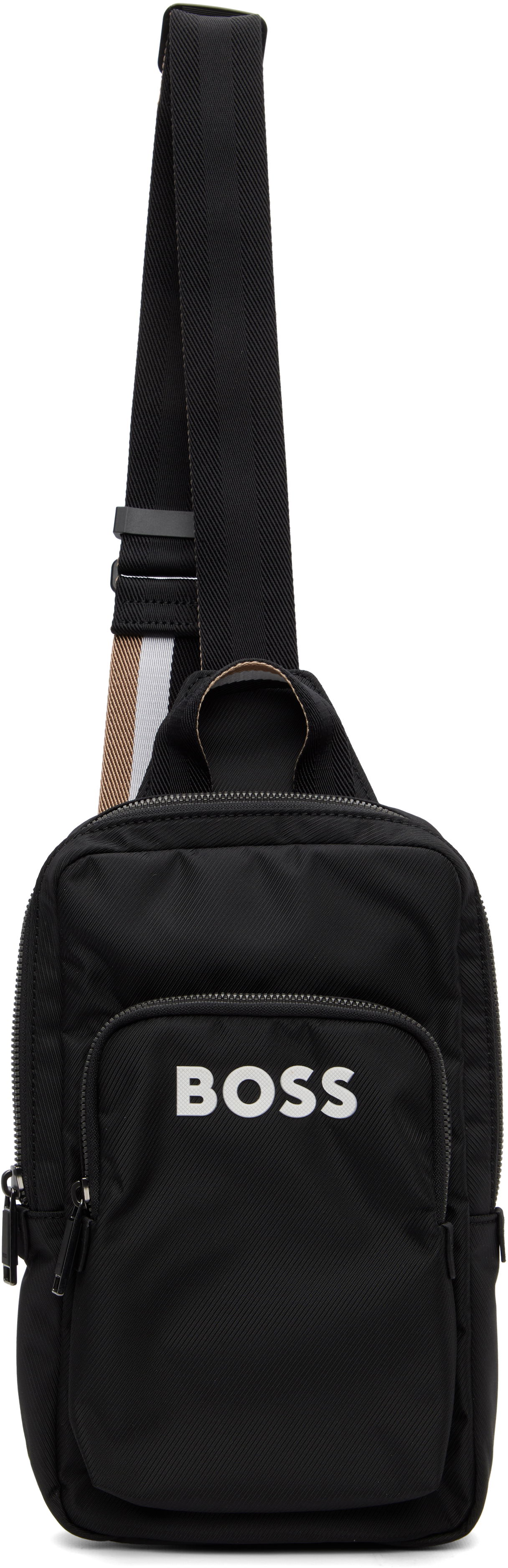 Axelväska BOSS BOSS Bonded-Logo Sling Bag Svart | 50548221, 0