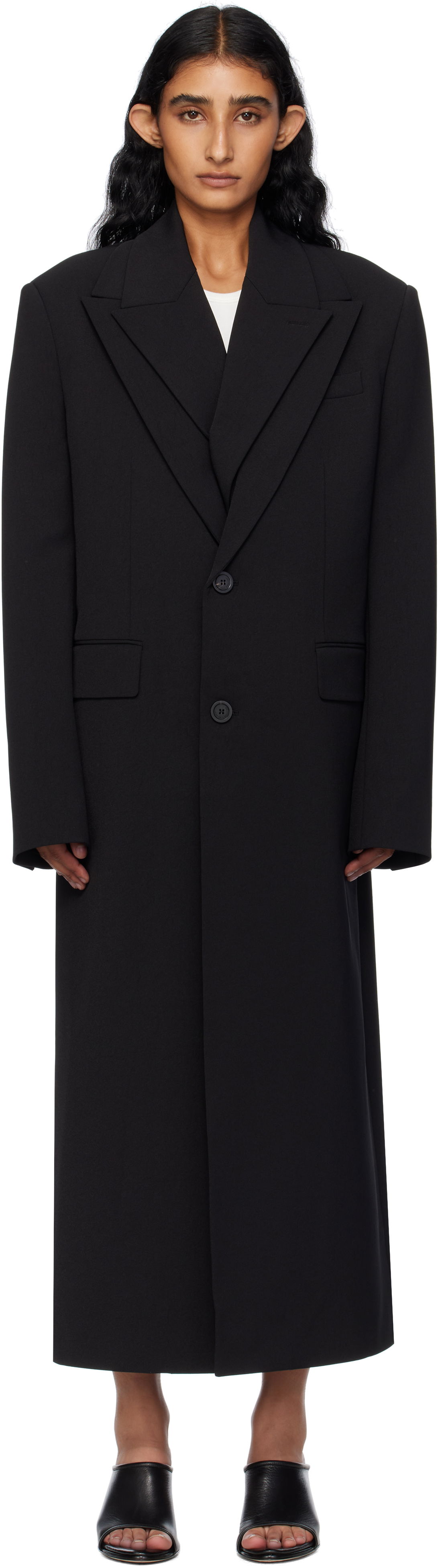 Rockar Jean Paul Gaultier Jean Paul Gaultier Double Layer Coat Svart | 25/03-U-OU010-W002-00, 0