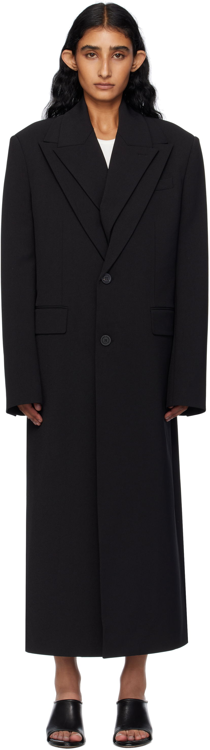 Rockar Jean Paul Gaultier Jean Paul Gaultier Double Layer Coat Svart | 25/03-U-OU010-W002-00