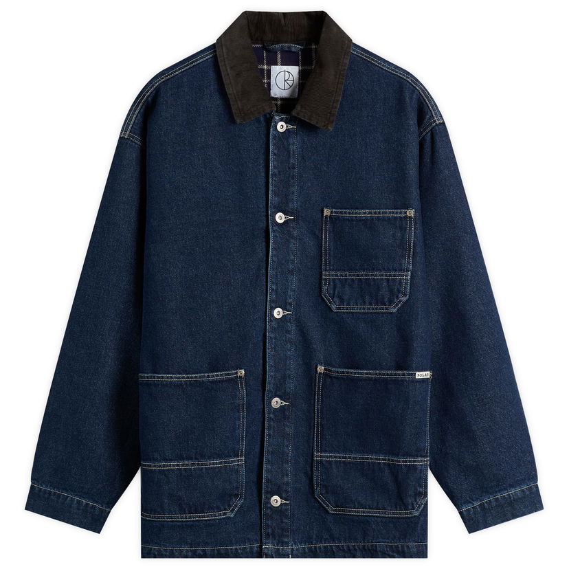Jacka Polar Skate Co. Flannel Lined Ezra Jacket, Size Small Blå | PSC-F25-7-IND