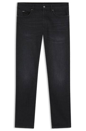 Jeans BOSS Delaware Slim-Fit Italian-Made Denim Jeans Svart | 50550954