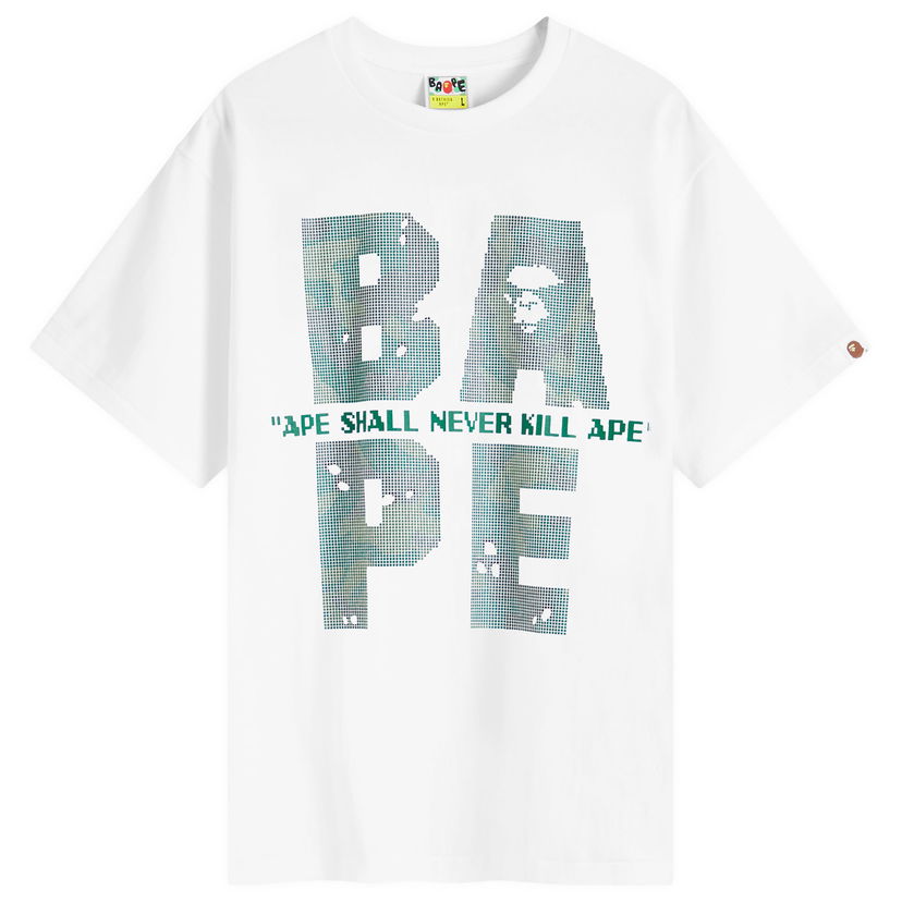 T-shirt BAPE Bitmap Logo T-Shirt Vit | 001TEK801041M-WHT