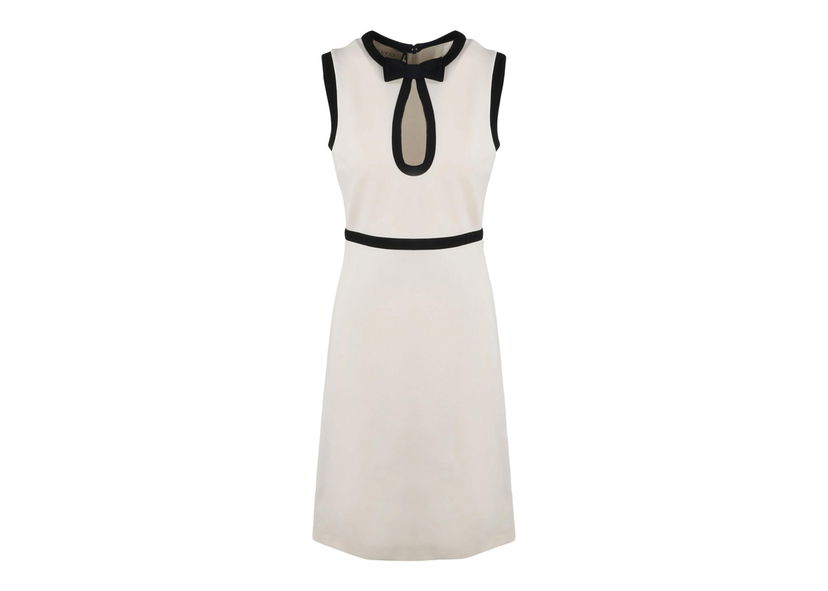 Klä Gucci Keyhole Cut-Out Pencil Dress White Vit | 688342 X7C07 9040
