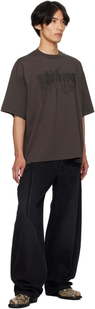 T-shirt VETEMENTS Vetements Cradle of Filth Double Dripping Logo T-Shirt Brun | UCF76TR450C, 3
