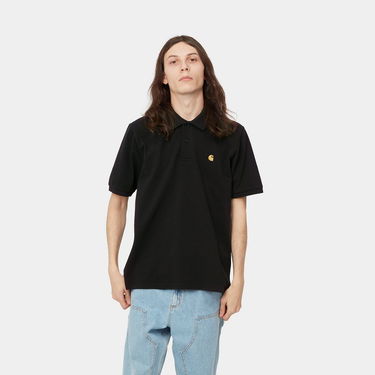 Polotröja Carhartt WIP S/S Chase Pique Polo Shirt Svart | I023807_00F_XX, 1