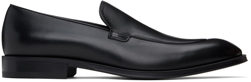 Kläder BOSS Apron Toe Leather Loafers Svart | 50534049