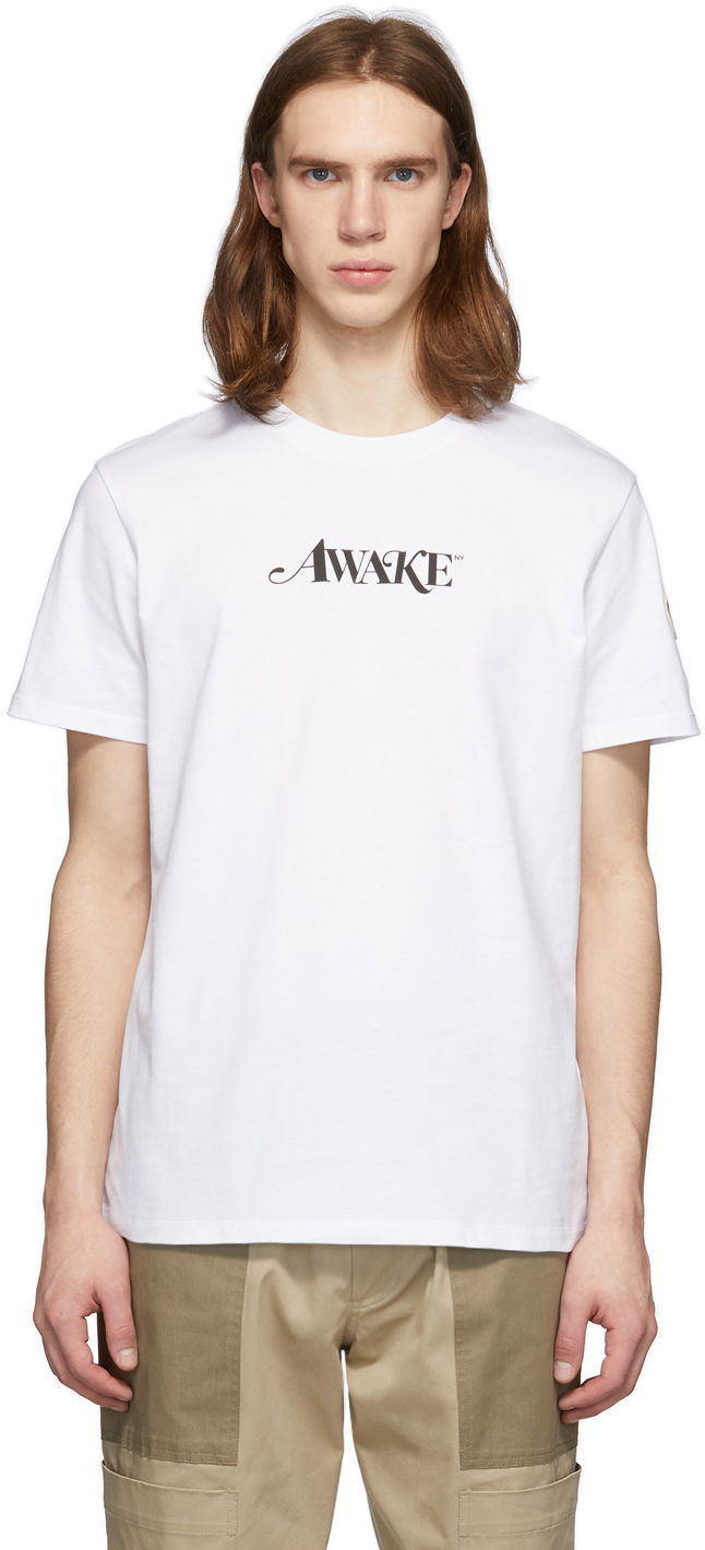 T-shirt Moncler Genius 2 1952 Awake NY Edition Logo T-Shirt Vit | 8C708 - 10 - V8141