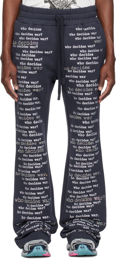 Träningsbyxor Who Decides War 'WDW' Scripture Sweatpants Mörkblå | 1121150010SS25, 0