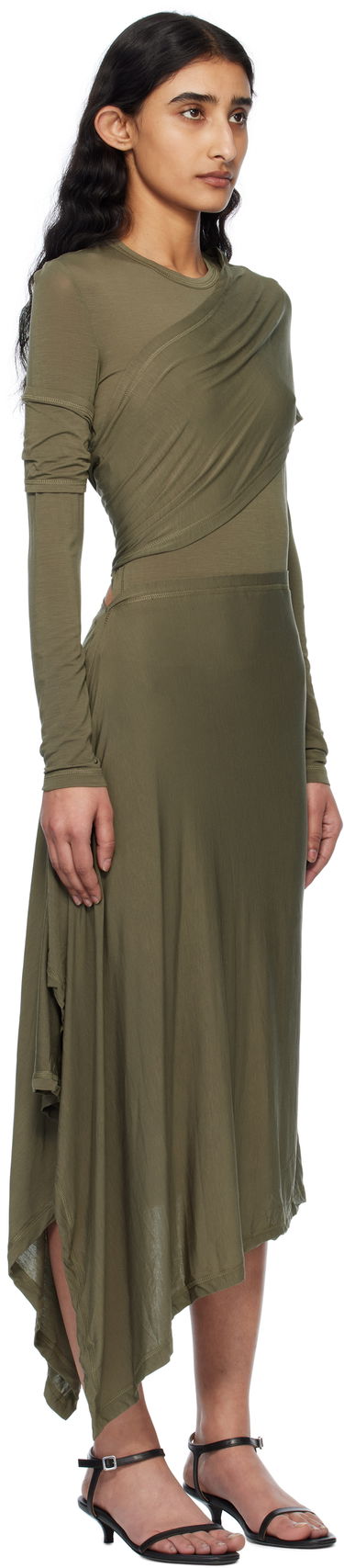 Klä Helmut Lang Helmut Lang Asymmetric Maxi Dress Svart | O07HW604, 4