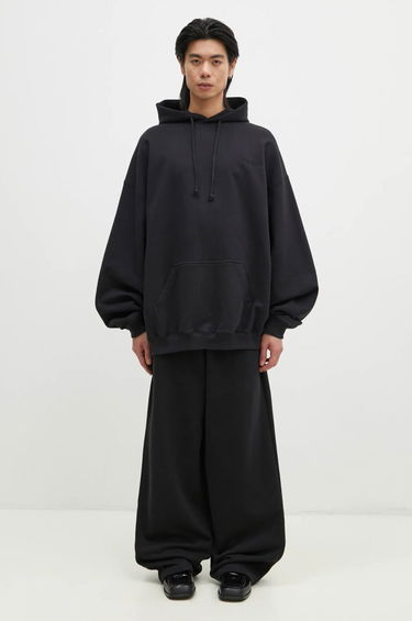 Sweatshirt VETEMENTS Embroidered Logo Hoodie Svart | UA66HD780B, 4