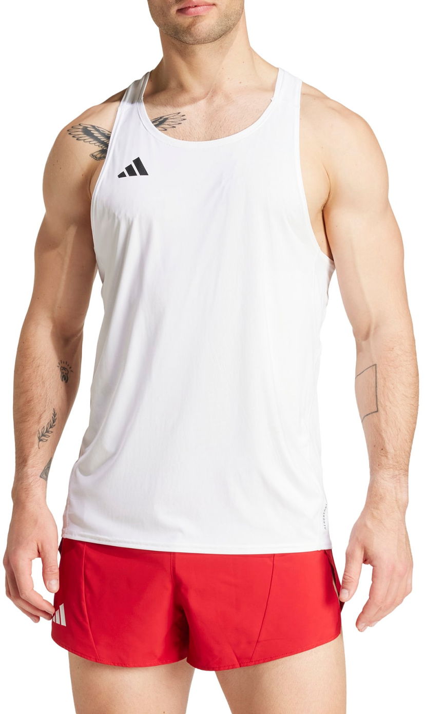 Linne adidas Performance Adizero Tank Top Vit | ix2853