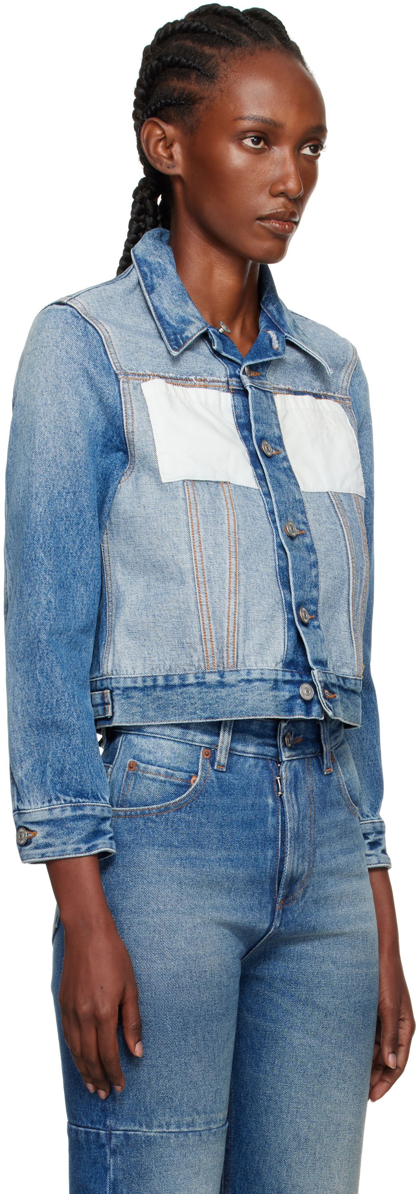 Jacka Maison Margiela MM6 Maison Margiela Reversed Denim Jacket Blå | S52AM0328 M30018, 1