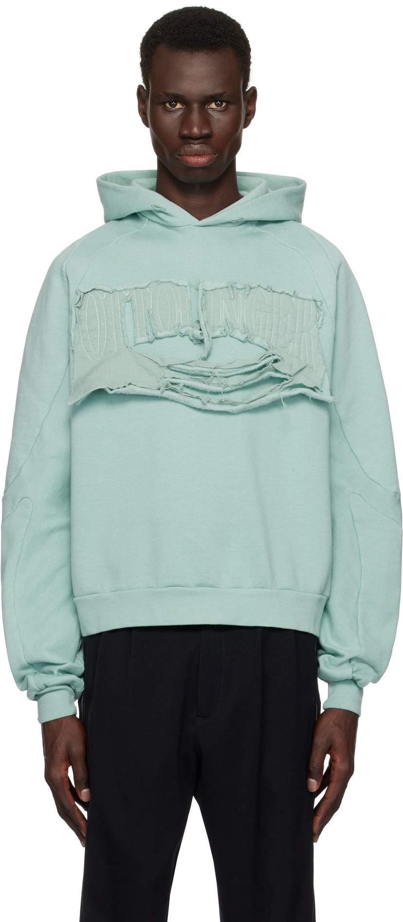 Sweatshirt Ottolinger Ottolinger Distressed Multiline Hoodie Grön | 115-102715-01