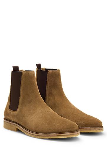 Kläder och accessoarer BOSS BECKHAM x BOSS Suede Chelsea Boots Brun | 50546928