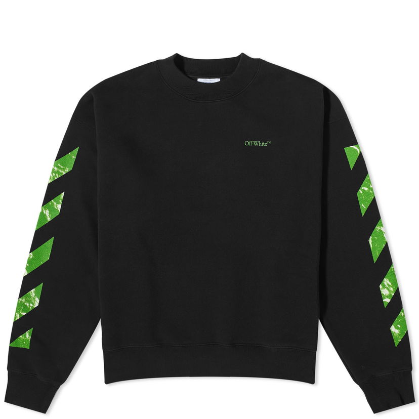 Sweatshirt Off-White Moon Arrow Crew Sweat Svart | OMBA054F23FLE0081050
