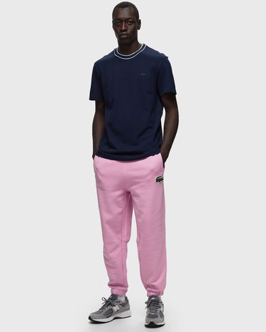 T-shirt Lacoste STRETCH PIQUÉ STRIPE COLLAR T-SHIRT Mörkblå | TH8174-166, 1