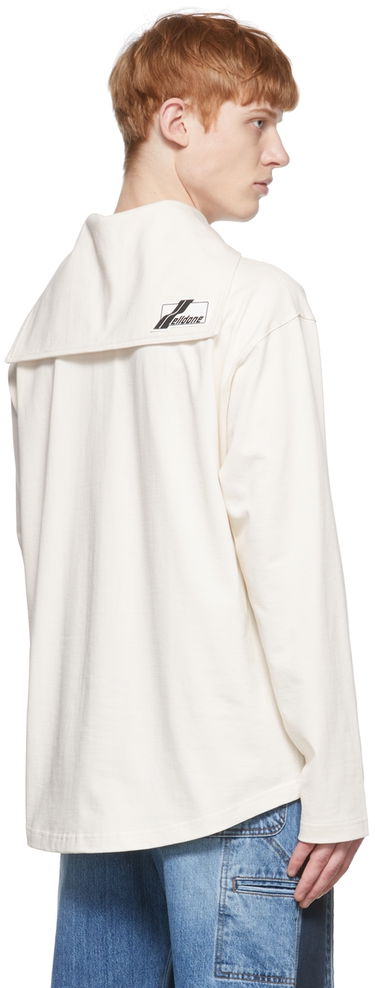 Polotröja We11done We11done Embroidered Logo Henley Vit | WD-TT1-22-554-U-IV, 2