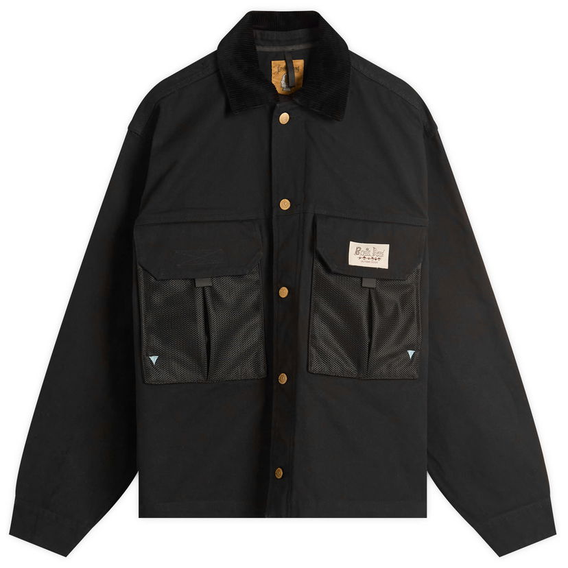 Jacka Brain Dead Brain Dead Cropped Chore Jacket, Size Large Svart | BDS25OO00043-BLK