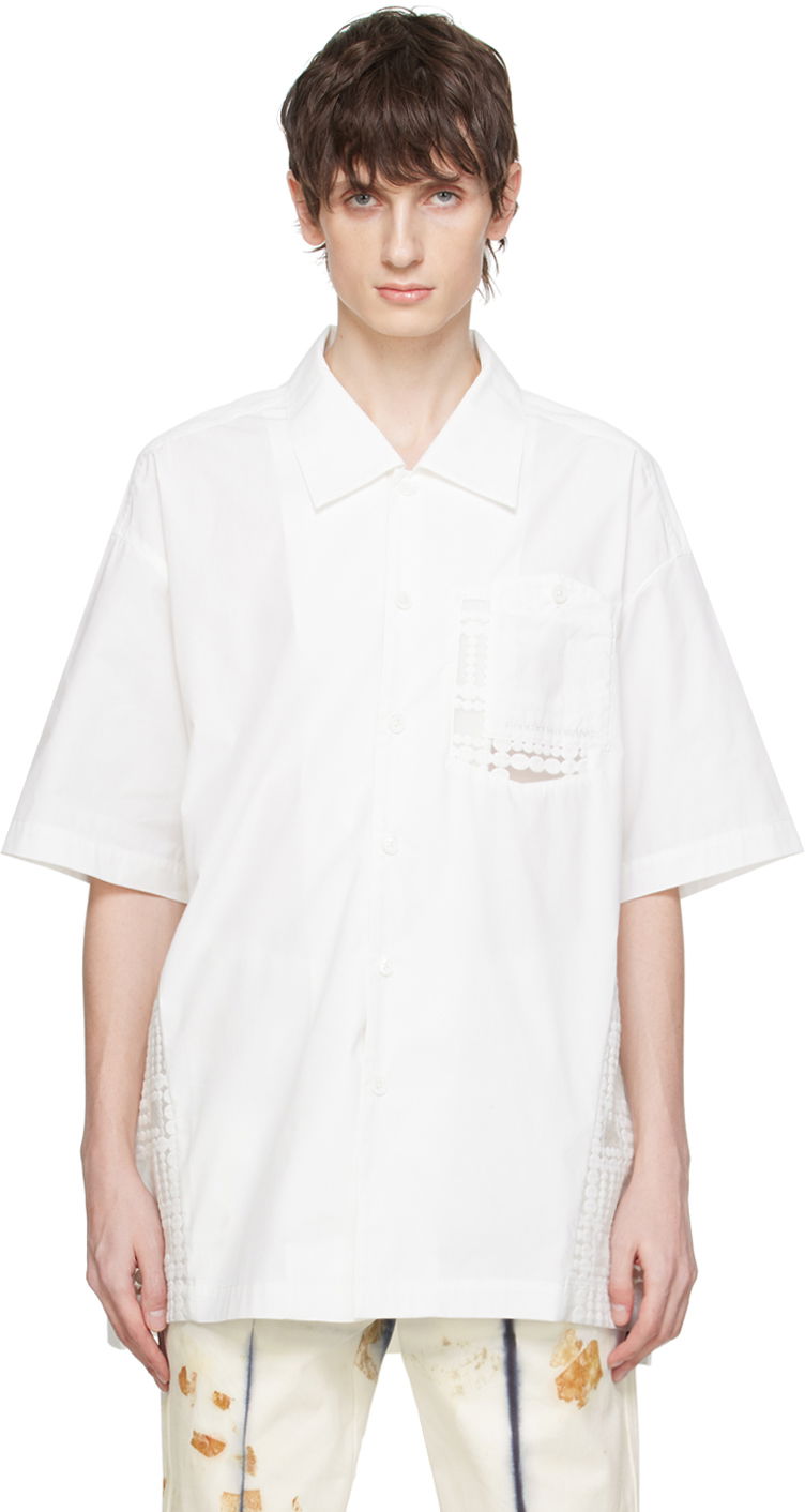 Skjorta Feng Chen Wang Feng Chen Wang Paneled Shirt Vit | FUS17SR04W