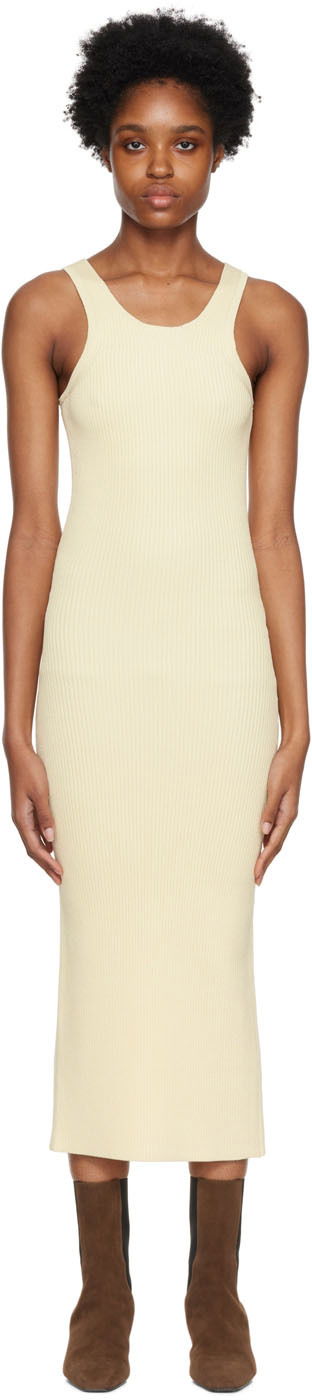 Klä TOTEME Curved Compact Midi Dress Gul | 223-669-320