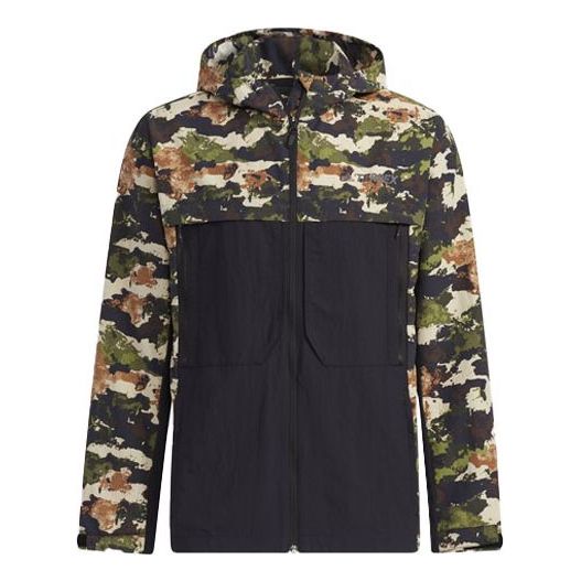 Vindjacka adidas Performance Terrex Festiv Camouflage Splicing Hooded Outdoor Jacket Flerfärgad | GN7594, 0